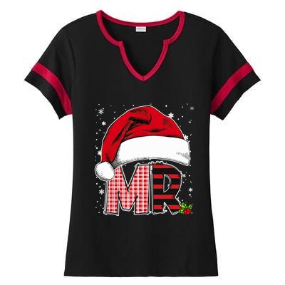 Mr And Mrs Claus Couples Matching Christmas Pajamas Santa Ladies Halftime Notch Neck Tee