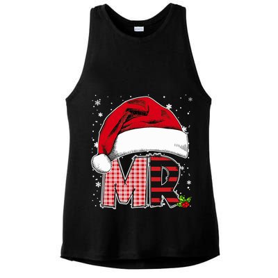 Mr And Mrs Claus Couples Matching Christmas Pajamas Santa Ladies PosiCharge Tri-Blend Wicking Tank