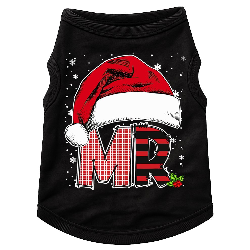 Mr And Mrs Claus Couples Matching Christmas Pajamas Santa Doggie Tank