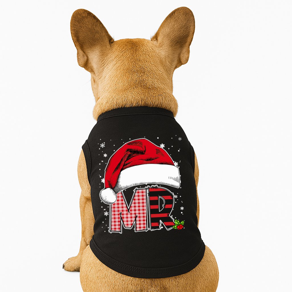 Mr And Mrs Claus Couples Matching Christmas Pajamas Santa Doggie Tank