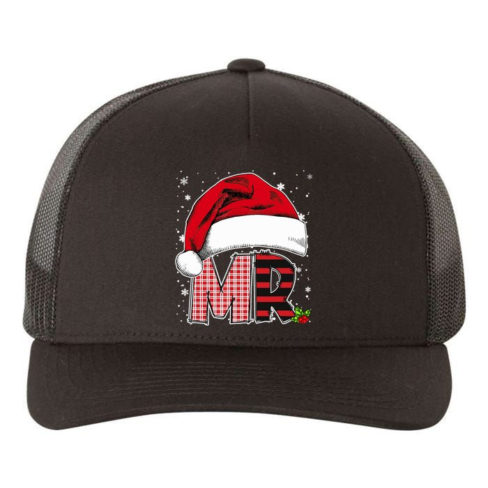 Mr And Mrs Claus Couples Matching Christmas Pajamas Santa Yupoong Adult 5-Panel Trucker Hat