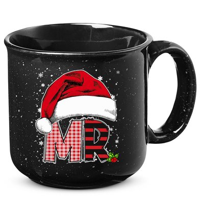 Mr And Mrs Claus Couples Matching Christmas Pajamas Santa 15oz Campfire Ceramic Mug