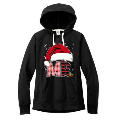 Mr And Mrs Claus Couples Matching Christmas Pajamas Santa Women's Fleece Hoodie