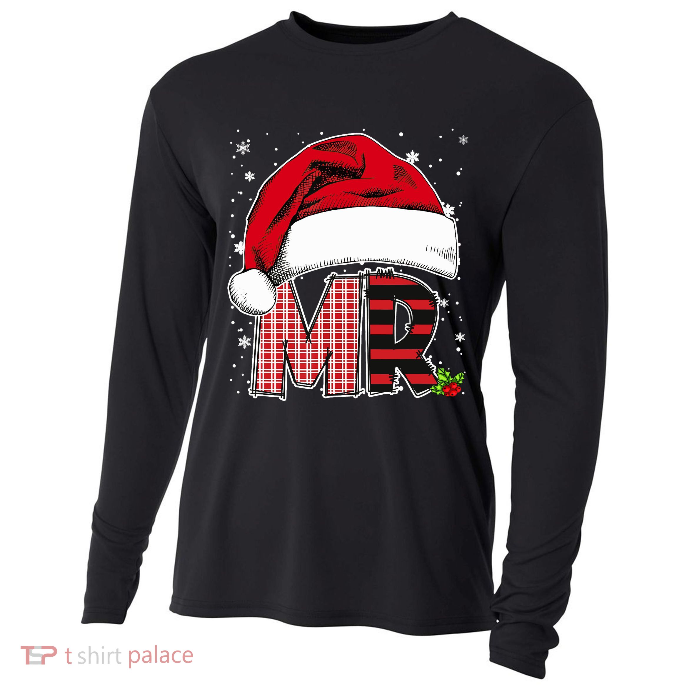 Mr And Mrs Claus Couples Matching Christmas Pajamas Santa Cooling Performance Long Sleeve Crew