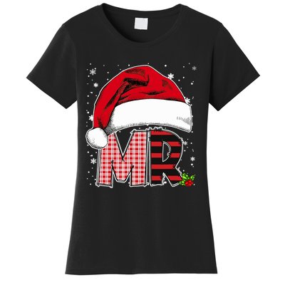 Mr And Mrs Claus Couples Matching Christmas Pajamas Santa Women's T-Shirt