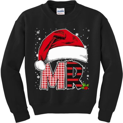 Mr And Mrs Claus Couples Matching Christmas Pajamas Santa Kids Sweatshirt