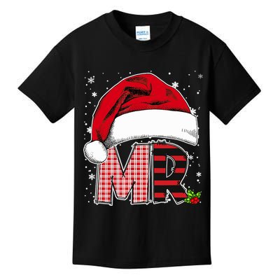 Mr And Mrs Claus Couples Matching Christmas Pajamas Santa Kids T-Shirt