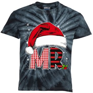 Mr And Mrs Claus Couples Matching Christmas Pajamas Santa Kids Tie-Dye T-Shirt