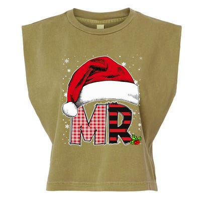 Mr And Mrs Claus Couples Matching Christmas Pajamas Santa Garment-Dyed Women's Muscle Tee