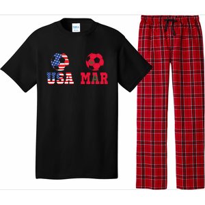 Moorish American Morocco Flag Moroccan Soccer Supporter Funny Gift Pajama Set