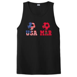 Moorish American Morocco Flag Moroccan Soccer Supporter Funny Gift PosiCharge Competitor Tank