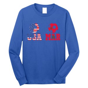 Moorish American Morocco Flag Moroccan Soccer Supporter Funny Gift Long Sleeve Shirt