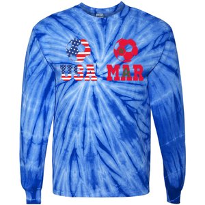 Moorish American Morocco Flag Moroccan Soccer Supporter Funny Gift Tie-Dye Long Sleeve Shirt