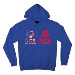 Moorish American Morocco Flag Moroccan Soccer Supporter Funny Gift Tall Hoodie