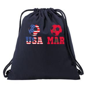 Moorish American Morocco Flag Moroccan Soccer Supporter Funny Gift Drawstring Bag