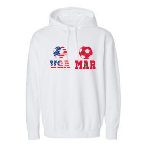 Moorish American Morocco Flag Moroccan Soccer Supporter Funny Gift Garment-Dyed Fleece Hoodie