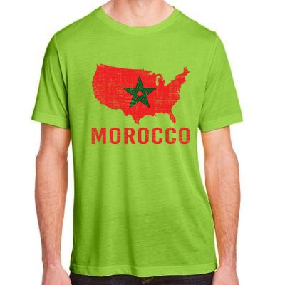 Moorish American Morocco Flag Moroccan Soccer Supporter Gift Adult ChromaSoft Performance T-Shirt