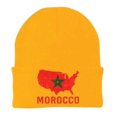 Moorish American Morocco Flag Moroccan Soccer Supporter Gift Knit Cap Winter Beanie