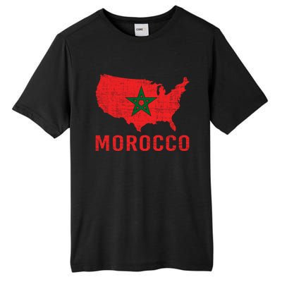 Moorish American Morocco Flag Moroccan Soccer Supporter Gift Tall Fusion ChromaSoft Performance T-Shirt