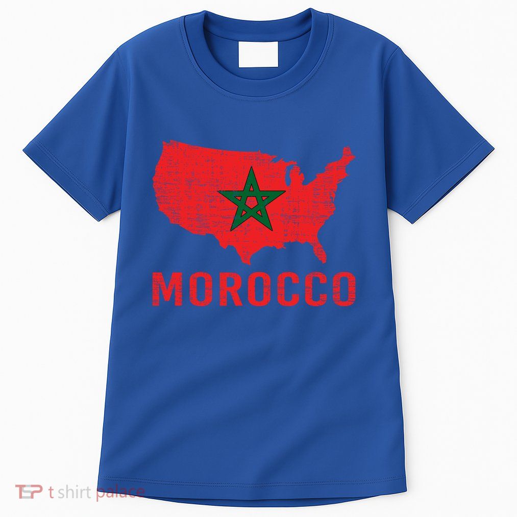 Moorish American Morocco Flag Moroccan Soccer Supporter Gift Tall T-Shirt