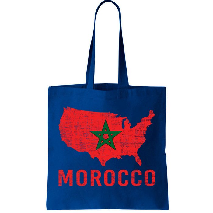 Moorish American Morocco Flag Moroccan Soccer Supporter Gift Tote Bag