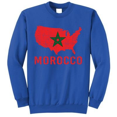 Moorish American Morocco Flag Moroccan Soccer Supporter Gift Tall Sweatshirt