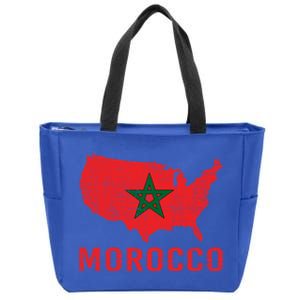 Moorish American Morocco Flag Moroccan Soccer Supporter Gift Zip Tote Bag