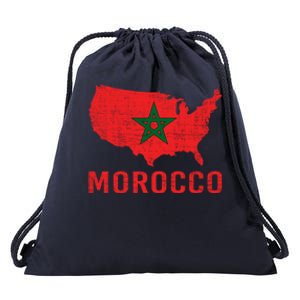 Moorish American Morocco Flag Moroccan Soccer Supporter Gift Drawstring Bag