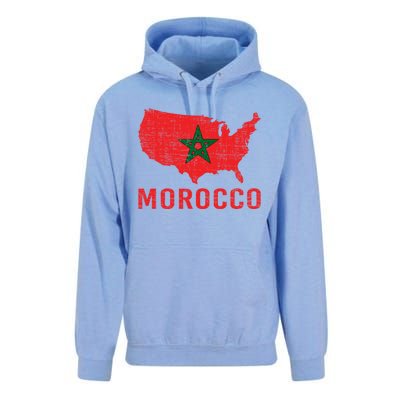 Moorish American Morocco Flag Moroccan Soccer Supporter Gift Unisex Surf Hoodie