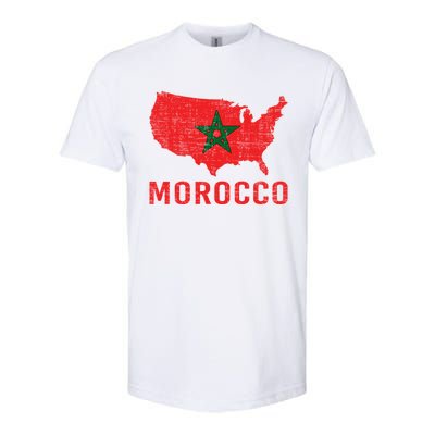 Moorish American Morocco Flag Moroccan Soccer Supporter Gift Softstyle® CVC T-Shirt