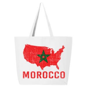 Moorish American Morocco Flag Moroccan Soccer Supporter Gift 25L Jumbo Tote