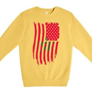 Moorish American Morocco Flag Moroccan Soccer Supporter Gift Premium Crewneck Sweatshirt