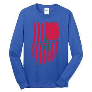 Moorish American Morocco Flag Moroccan Soccer Supporter Gift Tall Long Sleeve T-Shirt