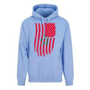 Moorish American Morocco Flag Moroccan Soccer Supporter Gift Unisex Surf Hoodie