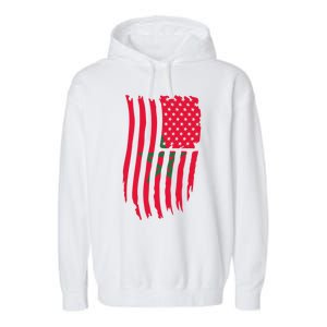 Moorish American Morocco Flag Moroccan Soccer Supporter Gift Garment-Dyed Fleece Hoodie