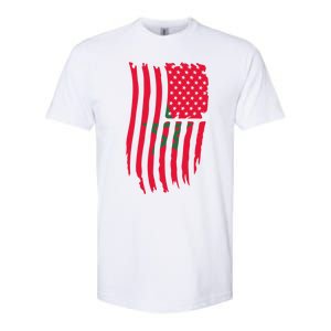 Moorish American Morocco Flag Moroccan Soccer Supporter Gift Softstyle CVC T-Shirt