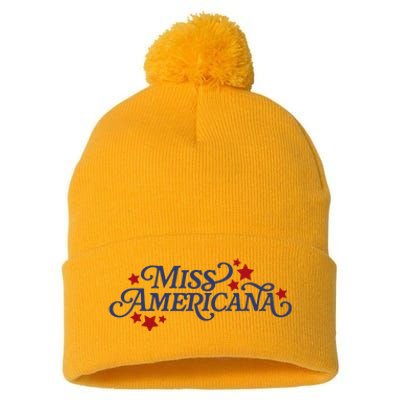 Miss Americana Pom Pom 12in Knit Beanie