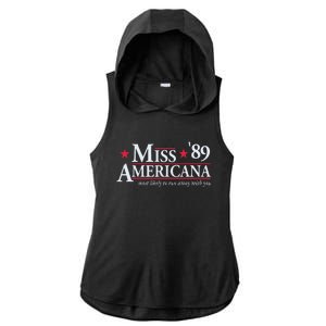 Miss Americana Ladies PosiCharge Tri-Blend Wicking Draft Hoodie Tank