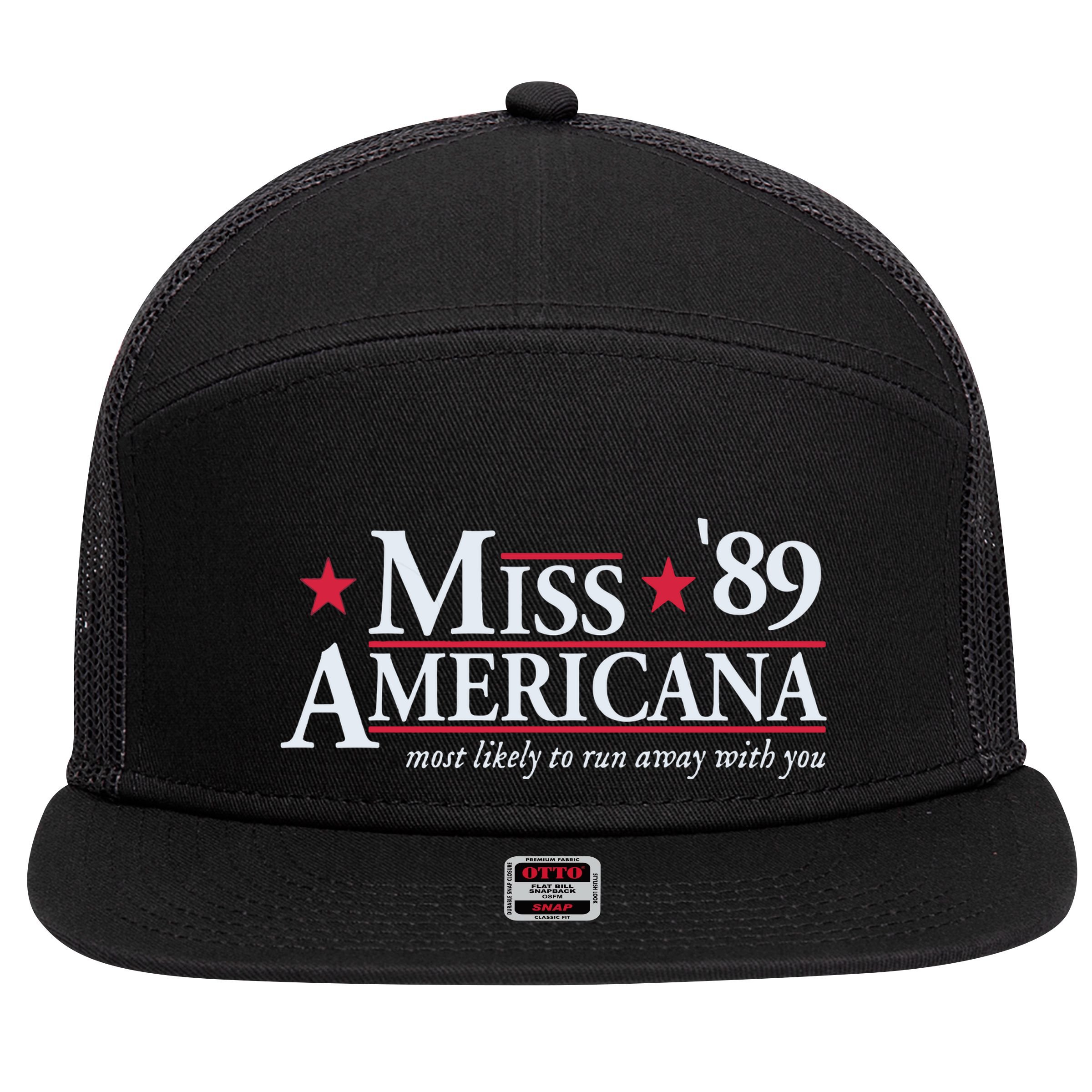 Miss Americana 7 Panel Mesh Trucker Snapback Hat