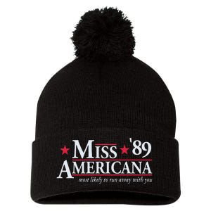 Miss Americana Pom Pom 12in Knit Beanie