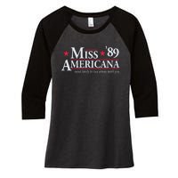 Miss Americana Women's Tri-Blend 3/4-Sleeve Raglan Shirt