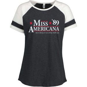 Miss Americana Enza Ladies Jersey Colorblock Tee