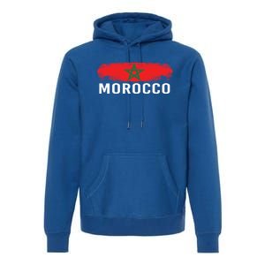 Moorish American Morocco Flag Moroccan Soccer Supporter Gift Premium Hoodie