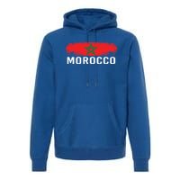 Moorish American Morocco Flag Moroccan Soccer Supporter Gift Premium Hoodie