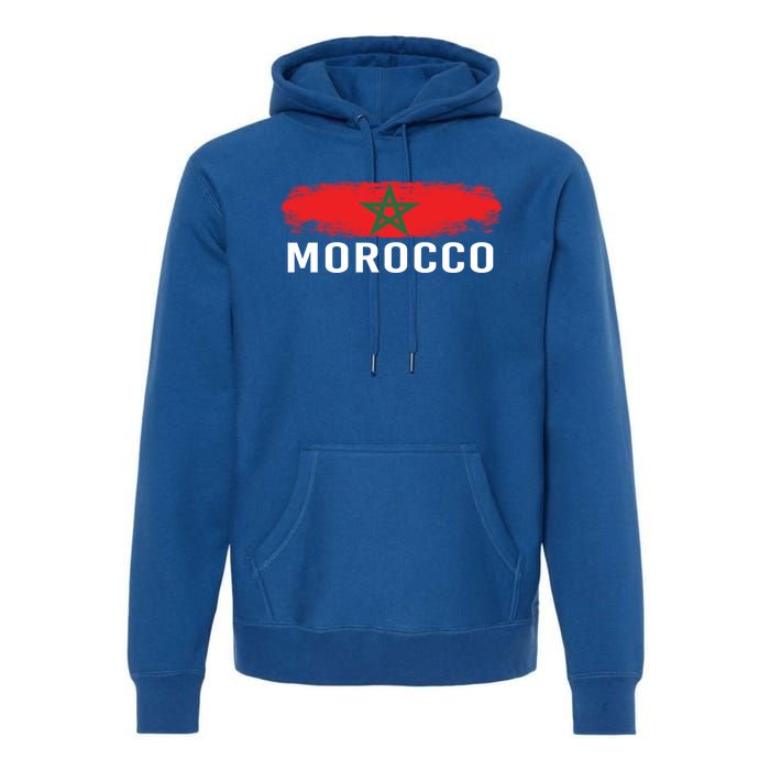 Moorish American Morocco Flag Moroccan Soccer Supporter Gift Premium Hoodie