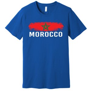 Moorish American Morocco Flag Moroccan Soccer Supporter Gift Premium T-Shirt