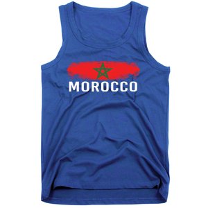 Moorish American Morocco Flag Moroccan Soccer Supporter Gift Tank Top