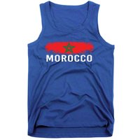 Moorish American Morocco Flag Moroccan Soccer Supporter Gift Tank Top