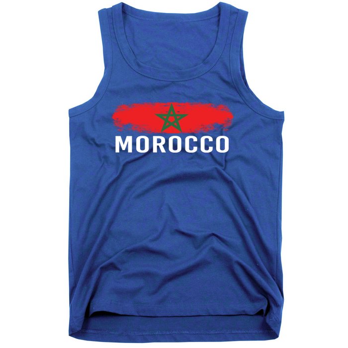 Moorish American Morocco Flag Moroccan Soccer Supporter Gift Tank Top