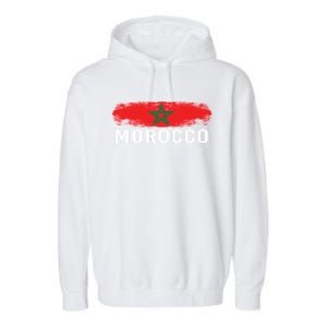 Moorish American Morocco Flag Moroccan Soccer Supporter Gift Garment-Dyed Fleece Hoodie